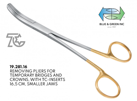 Removing pliers for temporary bridges (19.281.16)  - Blue & Green Inc.