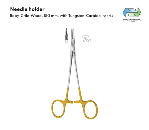 Needle Holder, TC Inserts, Baby-Crile-Wood (Z 237-15) Needle Holder - Blue & Green Inc.