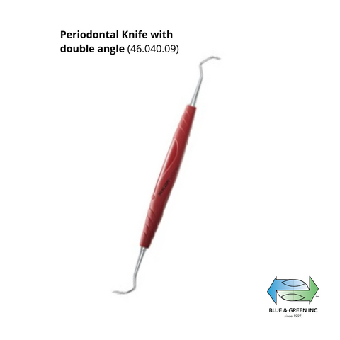 Periodontal Knife with double angle&nbsp;(46.040.09)Helmut Zepf