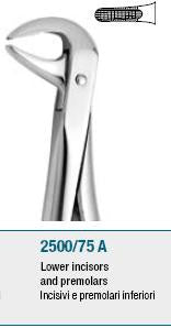 Extraction Forceps, Lower Premolars and Incisors (2500/75 A) Forceps - Blue & Green Inc.