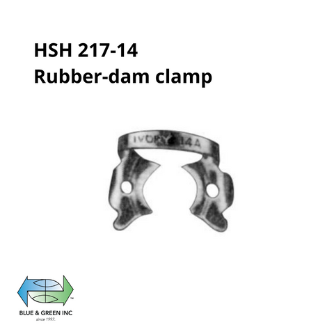 Rubber-dam clamp (HSH 217-14)  - Blue & Green Inc.