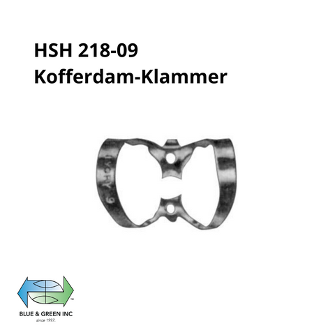 Clamps Rubber dam (HSH 218-09) Rubber dam Clamp - Blue & Green Inc.
