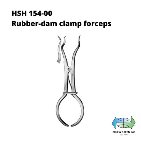 Rubber-dam clamp forceps (HSH 154-00 z300-B46) Rubber dam Clamp - Blue & Green Inc.