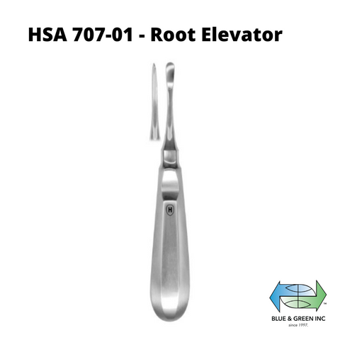 Root Elevator, straight 5mm (HSA 707-01) Elevator - Blue & Green Inc.