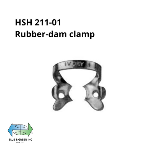 Rubber-dam clamp (HSH 211-01) Rubber dam clamp - Blue & Green Inc.