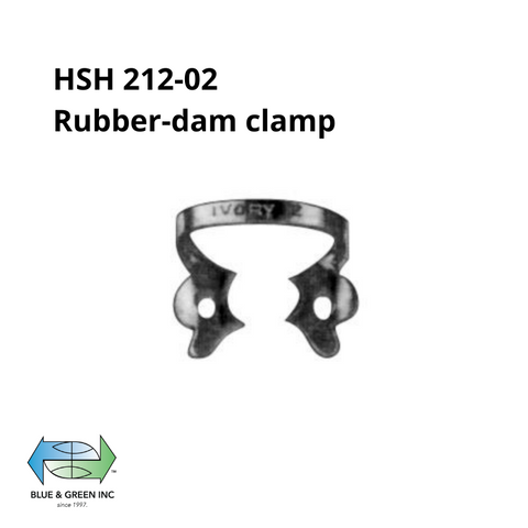 Rubber-dam clamp (HSH 212-02) Rubber dam Clamp - Blue & Green Inc.