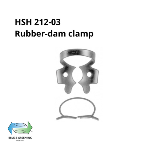 Rubber-dam clamp (HSH 212-03) Rubber dam clamp - Blue & Green Inc.