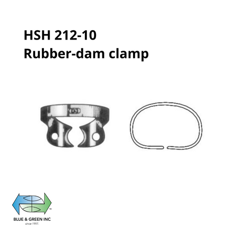 Rubber-dam clamp (HSH 212-10) Rubber dam clamp - Blue & Green Inc.