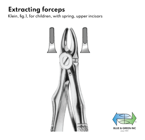 Pediatric  Extracting forceps (340-01) Forceps - Blue & Green Inc.