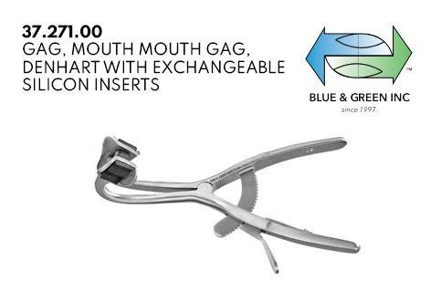 Mouth Gag, Denhart with exchangeable silicon inserts (37.271.00) Mouth Gag - Blue & Green Inc.