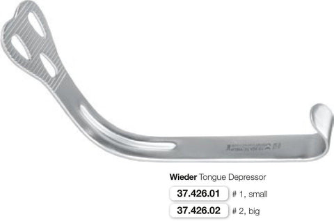Wieder Tongue Depressor (37.426.01 + 37.426.02) Retractors - Blue & Green Inc.