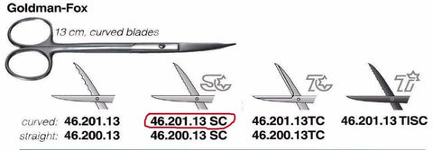 Goldman-Fox Scissors, 13cm, Curved (46.201.13SC)Helmut Zepf
