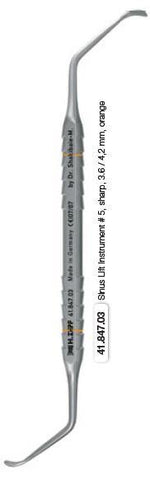 Sinus Lift Instrument, Double-Ended, Sharp 3.6/4.2 mm (41.847.03) Sinus Lift - Blue & Green Inc.