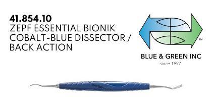 Essential Bionik Cobalt-Blue Dissector (41.854.10) curette - Blue & Green Inc.
