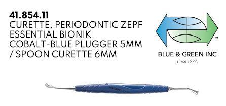 Curette, Periodontic Plugger / Spoon Curette 6mm (41.854.11) Curette - Blue & Green Inc.