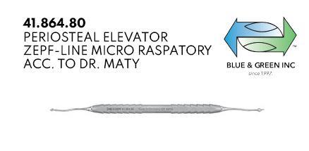Periosteal Elevator, Micro Raspatory (41.864.80) Periosteal Elevator - Blue & Green Inc.
