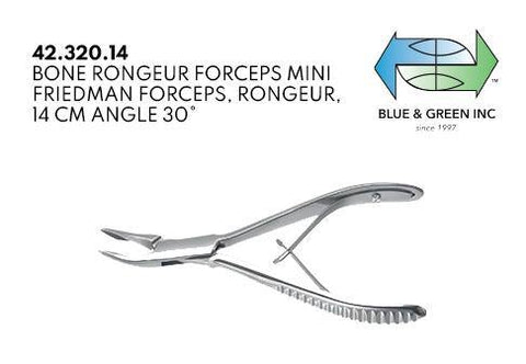 Mini Friedmann Bone Rongeur Forceps (42.320.14) Rongeurs - Blue & Green Inc.