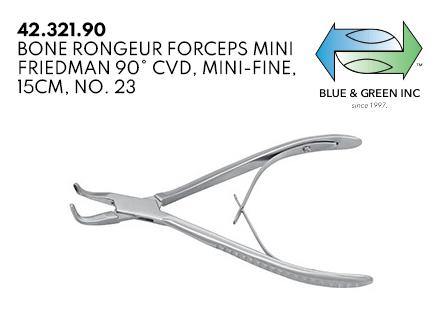 Mini Friedman Bone Rongeur Forceps (42.321.90 ) Rongeurs - Blue & Green Inc.