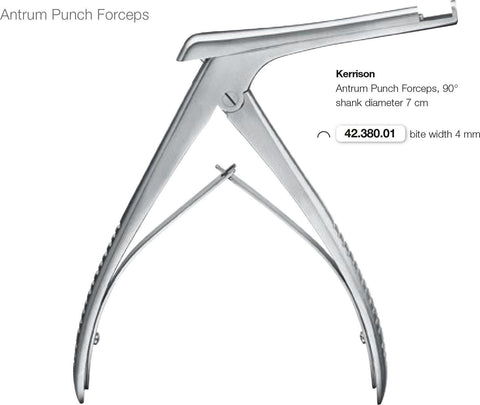 Kerrison Antrum Punch Forceps (42.380.01) Rubber Damn Punch - Blue & Green Inc.