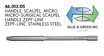 Micro-Surgical Scalpel Handle (46.013.05) Handle - Blue & Green Inc.