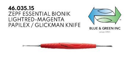 Papilex / Glickman Knife. (46.035.15) Perio Knife - Blue & Green Inc.