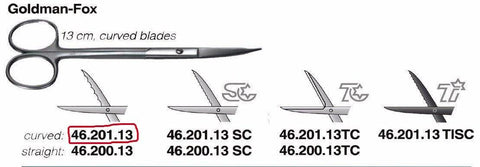 Goldman-Fox Scissors, 13cm, Curved (46.201.13)Helmut Zepf