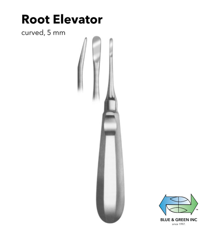 Root Elevator curved 5mm (Z 705-04) Elevator - Blue & Green Inc.