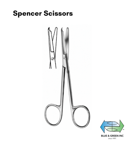Spencer Scissors (Z HSB 286-12) Scissors - Blue & Green Inc.
