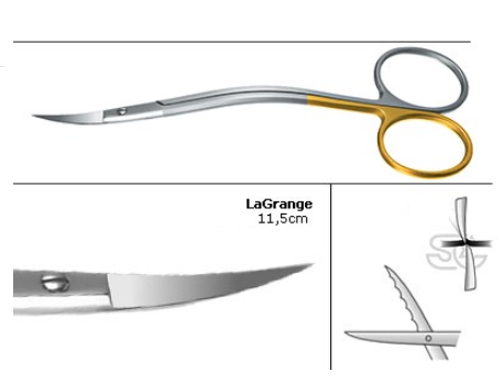 LA GRANGE SCISSORS 11.5CM ( 46.057.11SC )Supper cut Scissors - Blue & Green Inc.