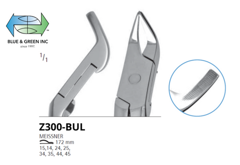 Lower Universal Forceps Z300-BULBlue &amp; Green Inc.