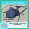 Cotton Face Mask Adult (MS02) Pack of 10 Mask - Blue & Green Inc.
