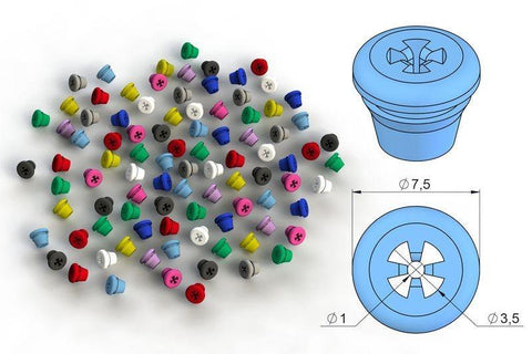 Spare Silicone Plugs (190200) Silicone Color Coded Rings - Blue & Green Inc.