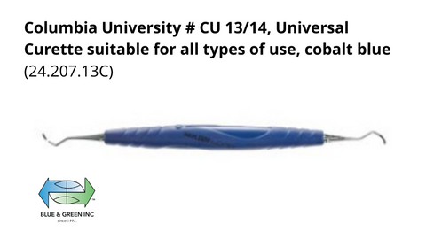 Columbia University # CU 13/14, Universal Curette suitable for all types of use, cobalt blue (24.207.13C)Helmut Zepf