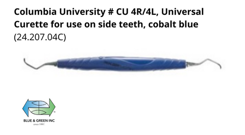Columbia University, # CU 4R/4L Universa; Curette for use on all side teeth, cobalt blue (24.207.04C)Helmut Zepf