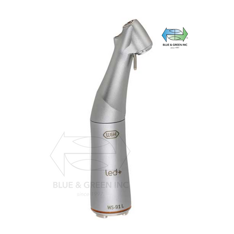 WS-91 L Surgical contra-angle handpiece with 45&deg; head, push-button and mini LED+w&amp;h