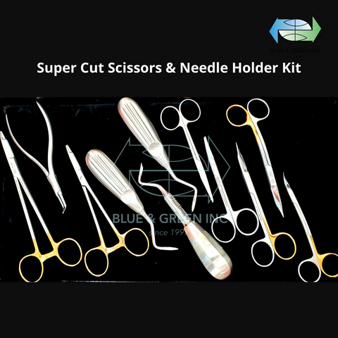 Super Cut Scissors & Needle Holder Kit Blue & Green Inc www.blueandgreeninc.com