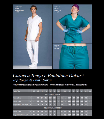 Top Tonga and Dakar Pants (SL02 SL03) Uniform - Blue & Green Inc.