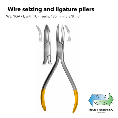 Wire seizing and ligature pliers (H2723-13) Plier - Blue & Green Inc.